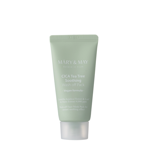 Mary&May - Vegan CICA TeaTree Soothing Wash off Pack - Ílová maska s čajovníkom - 30 g
