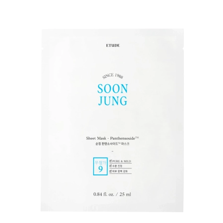 Etude House - Soon Jung Panthensoside Sheet Mask - Upokojujúca textilná maska s pupočníkom ázijským - 25 ml