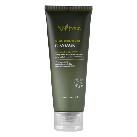 Isntree - Real Mugwort Calming Clay Mask - Ílová maska s palinou - 100ml