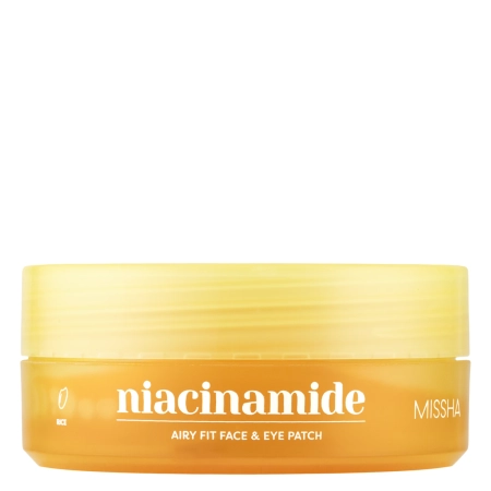 Missha - Airy Fit Niacinamide Brightening Face & Eye Patch - Rozjasňujúce hydrogélové náplasti na tvár a pod oči s niacínamidom - 60ks