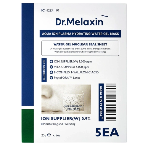 Dr.Melaxin - Aqua Ion Plasma Hydrating Water Gel Mask - Hydratačná gélová maska na tvár - 5x25g