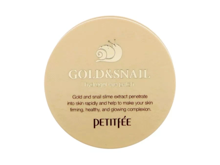 Petitfee - Gold & Snail Hydrogel Eye Patch - Hydrogélové náplasti pod oči so slimáčím slizom - 60 ks / 84 g