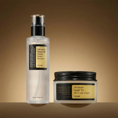 COSRX - Sada Snail Repair Duo - Esencia so slimačím slizom 100 ml + Multifunkčný krém so slimačím slizom 100 g