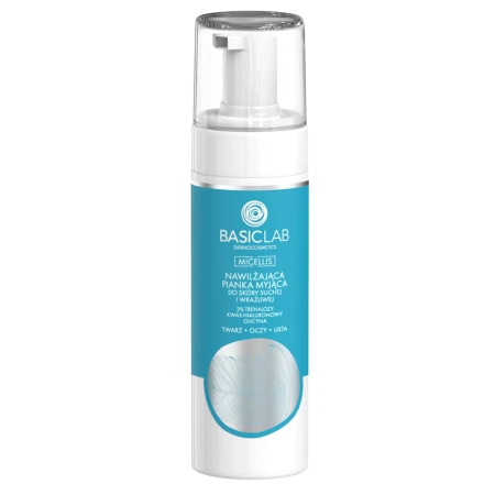 BasicLab - Micellis - Hydratačná čistiaca pena pre suchú a citlivú pleť - 150 ml