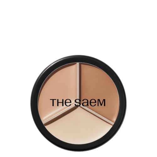 The Saem - Cover Perfection Triple Pot Concealer - Trojitý korektor v palete - 02 Contour Beige - 13.5g