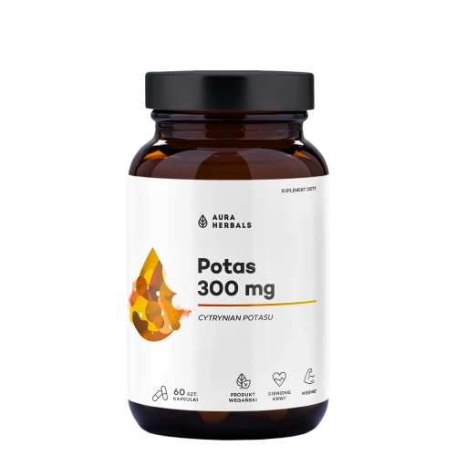 Aura Herbals - Citrát draselný - Draslík 300 mg - Kapsuly - 60 ks