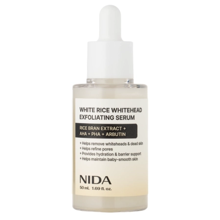 NIDA - White Rice Whitehead Exfoliating Serum - Exfoliačné sérum na tvár s extraktom z bielej ryže - 50ml
