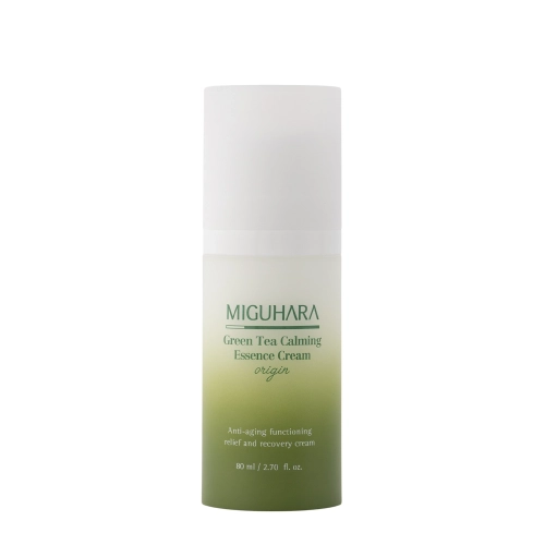 Miguhara - Green Tea Calming Essence Cream Origin - Upokojujúci krém so zeleným čajom - 80ml