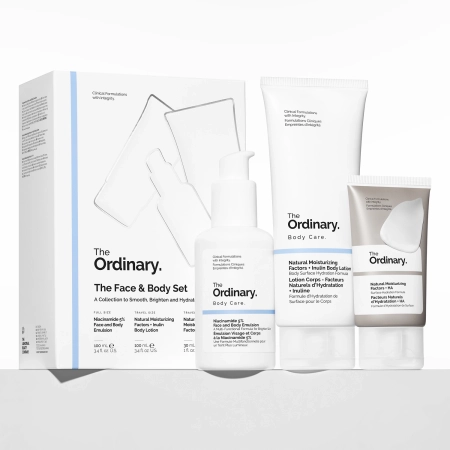 The Ordinary - The Face & Body Set - Sada kozmetiky na tvár a telo - Pleťová emulzia 100ml + Telový balzam 100ml + Krém na tvár 30ml