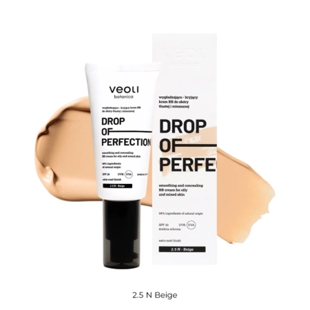 Veoli Botanica - Drop Of Perfection - 2.5 N - Beige - Vyhladzujúci a krycí BB krém - 30 ml