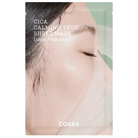 COSRX - Pure Fit Cica Calming True Sheet Mask - Upokojujúca plátenková maska s pupočníkom ázijským - 21 ml
