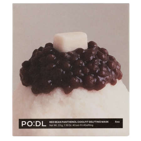 PO:DL - Red Bean Panthenol Coolfit Gelfting Mask Set - Sada upokojujúcich gélových masiek na tvár - 4x33g
