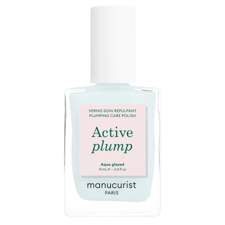 Manucurist - Active - Active Plump - Ošetrujúci lak na nechty 2v1 - Aqua Glazed - 15ml