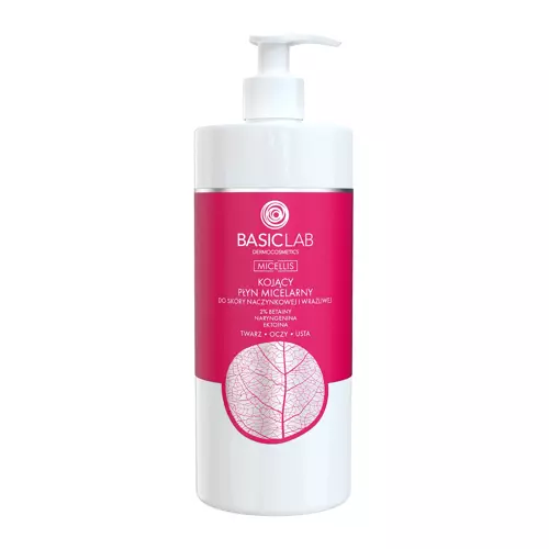 BasicLab - Micellis - Upokojujúca micelárna voda pre citlivú a kuperóznu pleť - 500 ml