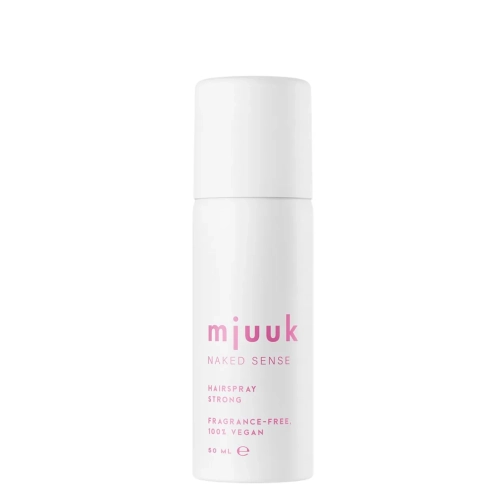 Mjuuk - Naked Sense Fragrance-free Hairspray Strong - Silný lak na vlasy - bez parfumácie - 50ml