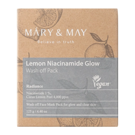 Mary&May - Lemon Niacinamide Glow Wash off Pack - Ílová maska s rozjasňujúcim účinkom - 125g