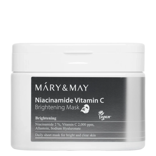 Mary&May - Niacinamide Vitamin C Brightening Mask - Sada rozjasňujúcich masiek na tvár - 30ks / 400 g