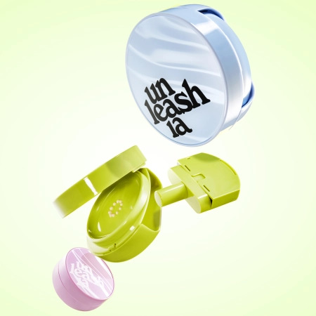 Unleashia - Satin Wear Healthy-Green Cushion - Náplň + hubka - 41N Butterum - Zamatový make-up v hubke - 15 g