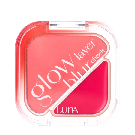 LUNA - Glow Layer Blur Cheek - 08 Strawberry Jelly - Duo púdrovej a krémovej lícenky - 8,5 g