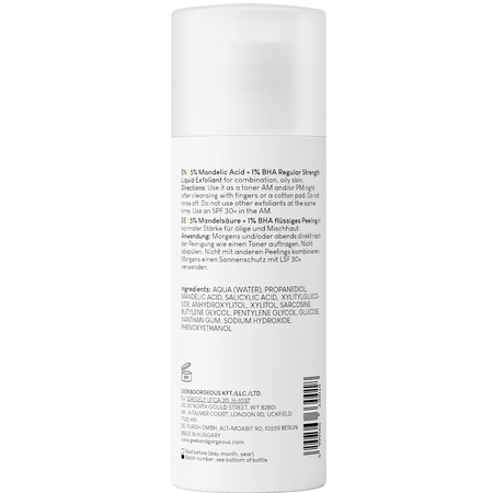 Geek & Gorgeous - Cheer Up - Stredne silný exfoliant pre zmiešanú a aknóznu pleť s 6% mandľovou kyselinou a BHA - 100ml