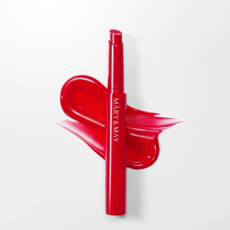 Mary&May - Blooming Glow Lip - Farebný balzam na pery - 04 Cool Red Tulip - 1,7g