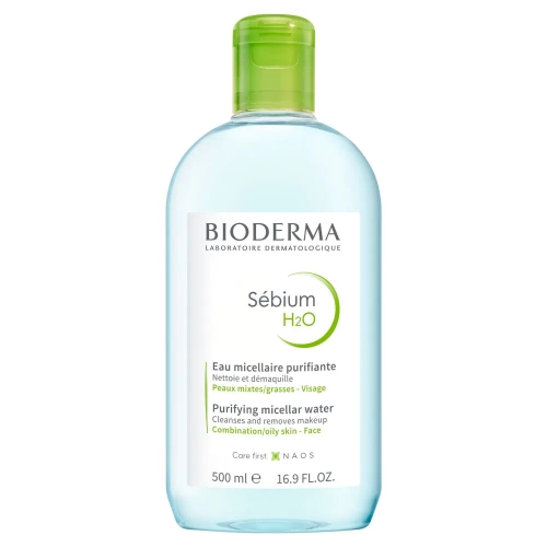 Bioderma - Sebium H2O - Antibakteriálna micelárna voda pre aknóznu pleť - 500ml
