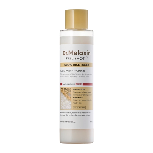 Dr.Melaxin - Peel Shot Glow White Rice Toner - Rozjasňujúce tonikum s vodou z ryžových otrúb - 200 ml