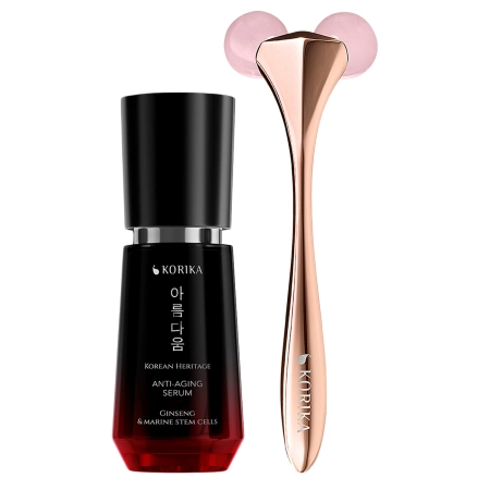 KORIKA - Anti-age Skincare Set - Anti-aging Serum 30 ml & 3D Face Roller - Sada proti vráskam - Sérum 30ml + Roller 1ks