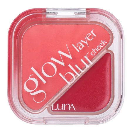 LUNA - Glow Layer Blur Cheek - 10 Cherry Compote - Duo púdrovej a krémovej lícenky - 8,5 g
