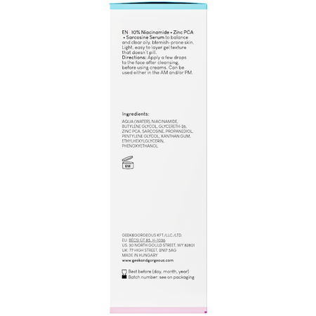 Geek & Gorgeous - B-Bomb - Sérum s 10% niacínamidom - 30ml