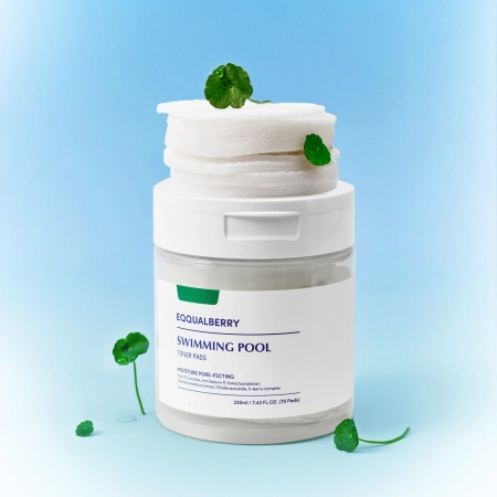 EQQUALBERRY - Swimming Pool Toner Pads - Hydratačné tampóny na tvár - 70ks/220ml