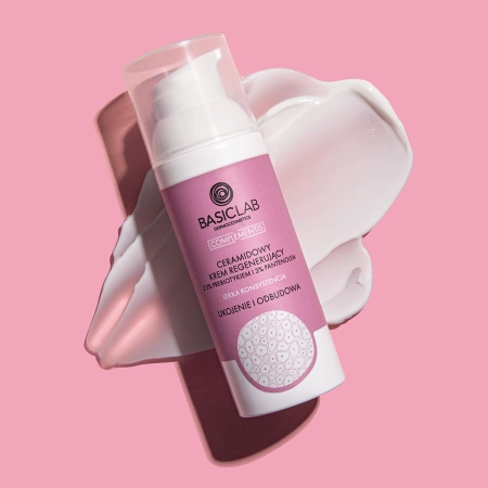 BasicLab - Complementis - Upokojenie a obnova - Regeneračný krém s ceramidmi, prebiotikami a panthenolom - ľahká konzistencia - 50ml