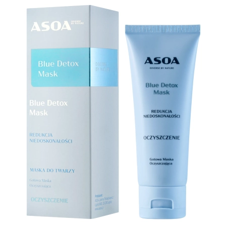 Asoa - Čistiaca a regulačná maska na tvár - Blue Detox Mask - 75ml