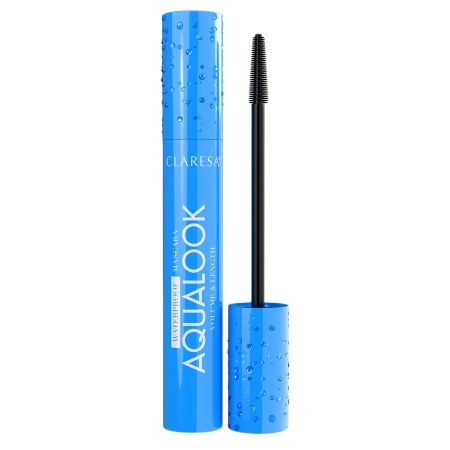 Claresa - Aqualook Waterproof Volume&Length Mascara - Black - Vodeodolná, zahusťujúca a predlžujúca maskara - Čierna - 8g