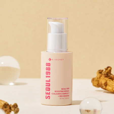 K-SECRET - SEOUL 1988 Boosting Serum : Collagen Complex 7 + Red Ginseng - Sérum s kolagénom a extraktom z červeného ženšenu - 30ml