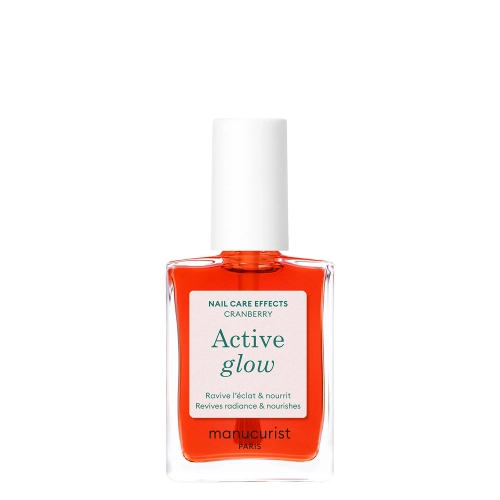Manucurist - Active - Active Glow - Ošetrujúci lak 2v1 - Cranberry - 15ml
