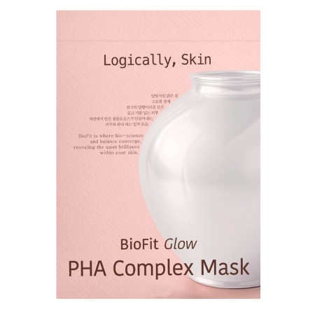 Logically, Skin - Skin BioFit Glow PHA Complex Mask - Plátienková pleťová maska s PHA kyselinou - 25g