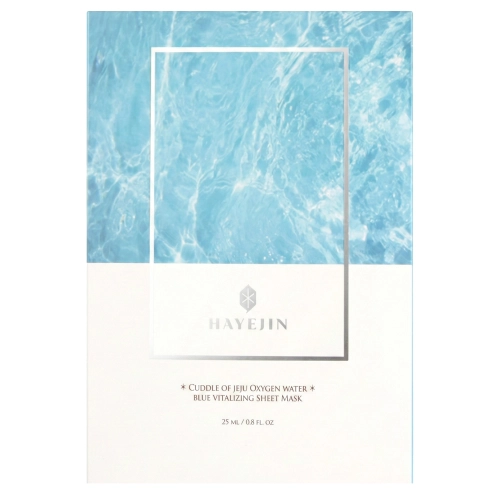 Hayejin - Cuddle of Jeju Oxygen Water Blue Vitalizing Sheet Mask - Revitálizujúca plátienková maska na tvár - 1ks/25ml
