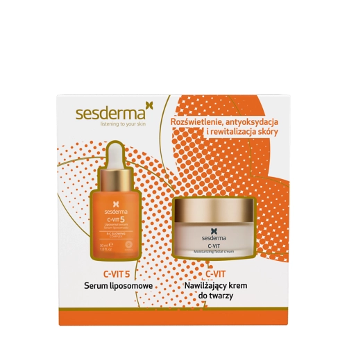 Sesderma - C-VIT Set - Sada rozjasňujúcich produktov - Sérum 50ml + Hydratačný krém 30ml