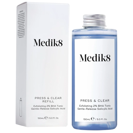 Medik8 - Press&Clear Exfoliating 2% BHA Toner - Exfoliačné tonikum s kyselinou salicylovou - 150ml - Refill