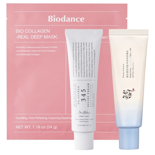 Sada - Daily Glow Set - Ľahký SPF 50+ krém 50 ml + Ľahký regeneračný krém 50 ml + Hydrogélová maska 34 g