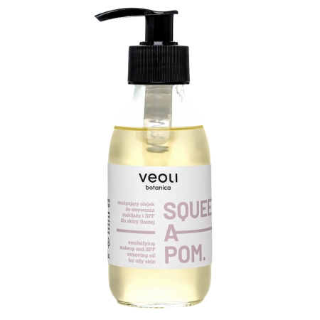 Veoli Botanica - SQUEEZE A POM - Emulgujúci olej na odličovanie make-upu a SPF pre mastnú pleť - 150ml
