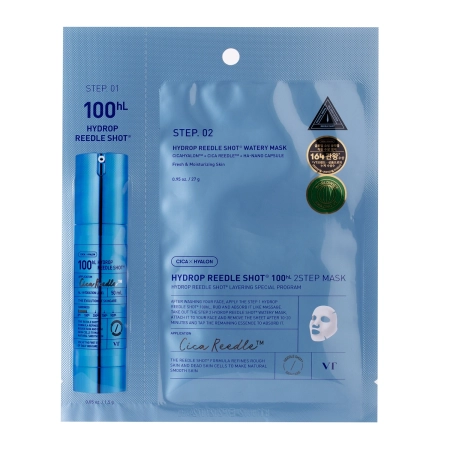 VT Cosmetics - Hydrop Reedle Shot 100hL 2-Step Mask - Hydratačná hydrogélová maska na tvár - 1ks/38g