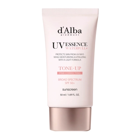 d'Alba - Waterfull Tone-Up Sun Cream SPF50+ PA++++ - Pink - Tónovací krém na tvár s SPF filtrom - 50ml