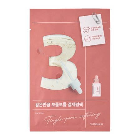 Numbuzin - No.3 - Tingle-Pore Softening Sheet Mask - Textilná maska minimalizujúca rozšírené póry - 27g