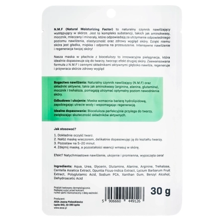 Asoa - Maska - Hydratačno - obnovujúca s N.M.F faktorom - 30g