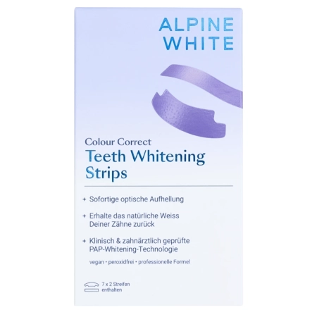 Alpine White - Colour Correct Whitening Strips - Pásiky na bielenie zubov - 14ks