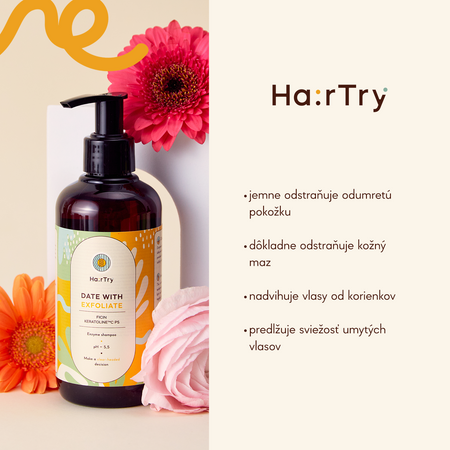 HairTry - Date With Exfoliate - Enzymatický šampón - 500ml