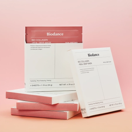 Biodance - Bio-Collagen Real Deep Mask Set - Sada spevňujúcich plátienkových masiek s kolagénom - 4 x 34g