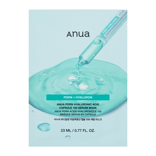 Anua - PDRN + Hyaluron 100 Serum Mask - Hydratačno-rozjasňujúca plátienková maska - 23ml